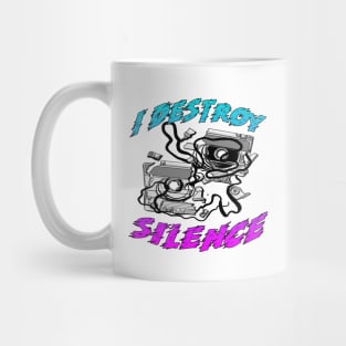 I Destroy Silence Old School Blue Mug